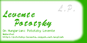 levente pototzky business card